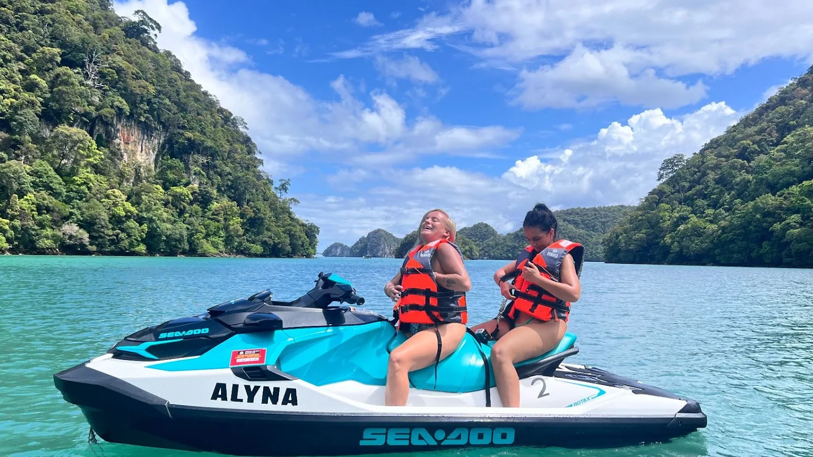 Alyna jet ski tours among Langkawi’s forested limestone islands